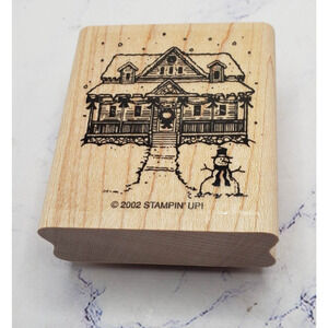Stampin Up Holiday Home Winter Wonderland Wood Mounted Rubber Stamp